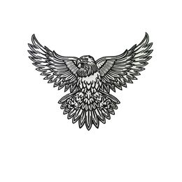 Perfect Eagle Embroidery Patch Tattoo Ink Art Design Jacket Patches Biker 28cm 21cm Iron Patch 2405