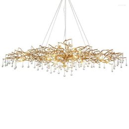 Chandeliers Art Deco Design Modern Large Copper Lamp AC110V 220v Luxury Home Decoration And Projects Lighting