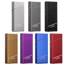 Smoking Pipes Men's and Women's Cigarette Boxes Lengthened by 20 Pack Fine Cigarette Boxes with Automatic Spring Lids Creative