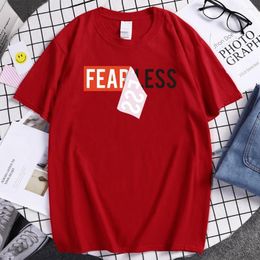 Men's T Shirts Tear Away Your Fearness Cotton S-Xxxl Tshirts Men Versatile High Quality Clothing Personality Summer Tee Male