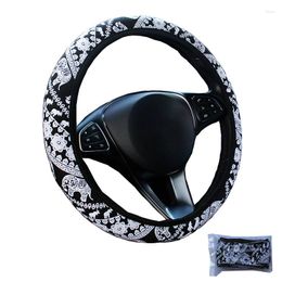 Steering Wheel Covers Elephant Style Car Cover Wrap Suitable For Most Carpet Soft 37-38 CM 14.5 "-15" Braid On Hand Bar