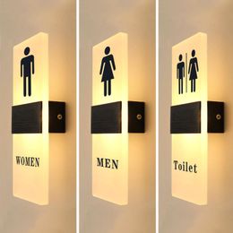 Perdeler Safraileda Tuvalet LED Işık İşareti Tuvaletler için Tuvalet Banyo Giriş Ekranı 29x11cm Akrilik Özel WC Tabela Damlası Nakliye