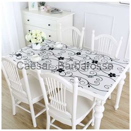 Table Cloth PVC Tablecloth Waterproof Tablecloth Floral Clear Rectangular Antioil Proof Table Cover Mat Coffee Table Cloth Customizable x0704