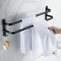 Number Towel Rack Bathroom 3 Layers Towel Holder Shower Rack Punchfree Towel Bar Wallmounted Rail Shower Hanger Toliet Storage Shelf