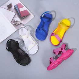 Sandals Women's Round Toe Flat Shoes Colourful Platform Comfort Roman Sandalia Ortopedica Feminina