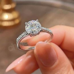 Simple Elegant Round Cubic Zirconia Rings For Women Engagement Wedding Bands Accessories Trend Jewellery