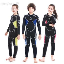 Wetsuits Drysuits 3mm Neoprene Surfing Wetsuit For Children Jellyfish Swimsuit Boys Girls Underwater Diving Suit Kids Scuba Swimwear Keep Warm HKD230704