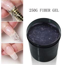 False Nails MSHARE 250g Fiber Gel Nail Extension Fiberglass Clear White Pink 230703