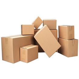 Gift Wrap 10pcs/lot Wholesale Corrugated Packing Box Kraft Paper Mailing Box Express Transportation Carton Box Christmas Present Boxes 230704