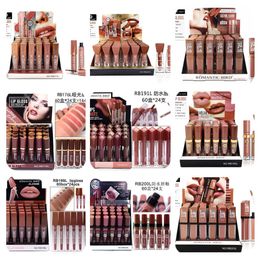 Lipstick 24Pcs Matte Nude Liquid Lipstick Pack Set 6 Colours 24 Hour Long-lasting Waterproof Velvet Lip Stick Lip Gloss for Women 230703