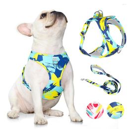 Dog Collars YOKEE Leash Printed Undershirt Type Walking Chain Small And Medium-Sized Set Pet Chest Strap