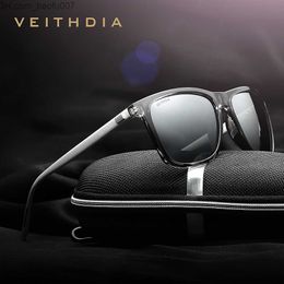 Sunglasses Sunglasses VEITHDIA Brand Unisex Retro AluminumTR90 Polarised Lens Vintage Eyewear Sun Glasses For MenWomen 6108 Z230705