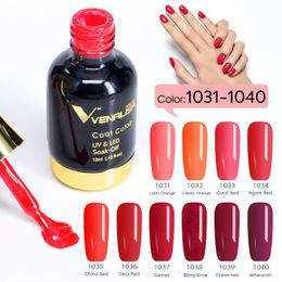 Nail Polish 10pcs * 12ml Venalisa gel Polishing Kit Red Series gel Decal Soak Off UV LED gel nail polish Organic Color nail polish VIP gel Kit 230704