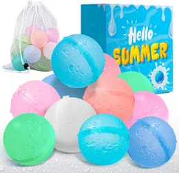 Reusable Silicone water ball toy Balloons Refillable Water Bomb Splash Balls Self Sealing Quick Fill Latex-Free for Kids Adults Water Games