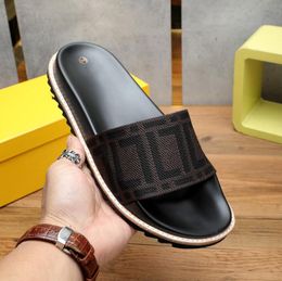 Fashion Designer Summer Men Beach Slipper Gear Bottoms F14 Sandals Causal Huaraches Platform Shoe Flip Flops With Box