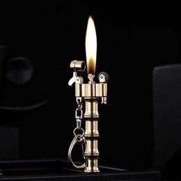 Bamboo Shaped Lighter Small and Portable Classic Retro Kerosene Men's Play Gadgets GPCI No Gas