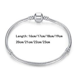 18 21CM Mom Bracelet 925 Silver Bracelets Charms Beaded Fit For