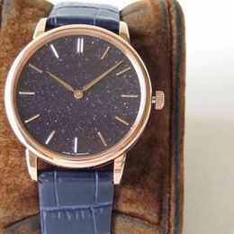 High quality men's Star Watch natural blue sand stone sapphire mirror leisure business wear steel to create the top famous factory movement of the big brand watch
