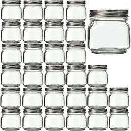 Storage Bottles Mason Jars 8 Pack 250ml - Small With Silver LidsCanning Jars| Pickling For Jelly Jam Honey