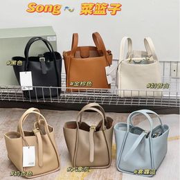 Evening Bags Women's Cabbage Basket Large Capacity Shoulder Cross-body Bucket Bag High-end Leather Niche Commuter