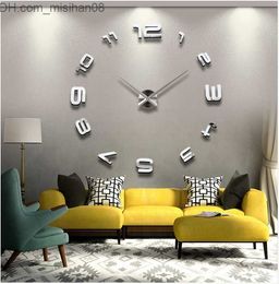 Wall Clocks Wholesale- Free shipping 3D Best Home Decoration DIY Wall Clock Unique small number Stickers Self Adhesive wall Decor Modern Wall Clock Z230707