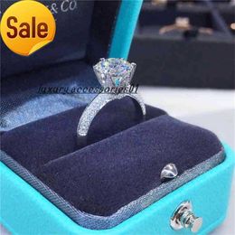 1CT 3CT 5CT Quality Cut Wedding Rings Colour High Clarity Moissanite Diamond Birthday Party Ring for Women Gold Jewellery Gift