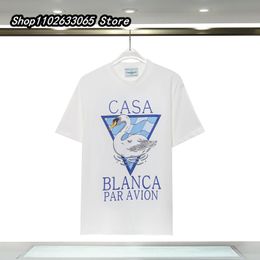 Men's TShirts Casablanca letter black short sleeve Tshirt highquality CASA men's and women's cotton casual fashion Tshirt 230704