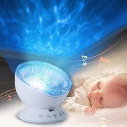 LED Light Sticks Baby Night Sleep Toys Romantic Starry Sky Projector Novelty Luminous Music Player Lamp For Children 230705