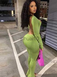 Women's Pants Capris Women Sexy Backless Tight Jumpsuit Elegant Sleeveless Bodycon Party Night Club Outfits 2023 Summer Female One Piece Bodysuit J230705