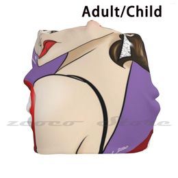 Berets Red Posh Adult Kids Knit Hat Hedging Cap Outdoor Sports Breathable Fashion Purple Fancy Model Look