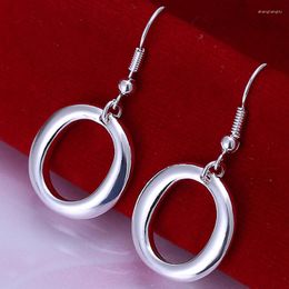 Dangle Earrings Classic 925 Sterling Silver Simple Fashion Round Shape Drop For Women Wedding Bijoux Brinco Big Sale