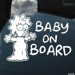 Car Stickers CK2282#1521cm Baby on Board funny car sticker vinyl decal car auto stickers for car bumper window x0705