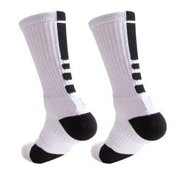 Men Knee-high Terry Cushion Professional Protective Basketball Sports Elite Socks Deodorant for Men L Size