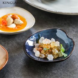 Bowls KINGLANG Japanese Small Sauce Dish Household Creative Irregular Soy Saucer Dipping Plate Vinegar Ceramic Ketchup