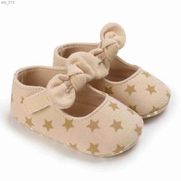 Bobora Cute Baby Girls Mary Jane Flats Infant Non-Slip Cute Bowknot Shoes Newborn Princess Wedding Shoes First Walkers 0-18M L230518
