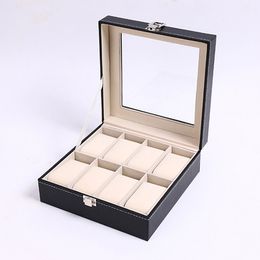 Watch Boxes Cases 2/3/5/6/8 Slots PU Leather Watch Storage Box Organiser Mechanical Mens Watch Display Holder Cases Jewellery Gift Boxes Case 230704