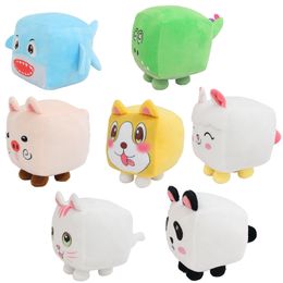 Wholesale Animal square doll big games plush toy shark panda dog cat variety of Pillow Children's games Playmates company activities gifts room decoration