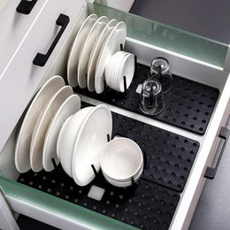 Films Kitchen Drawer Type Retractable Drain Bowl Racks Antiskid Dish Storage Rack Adjustable Tableware Finishing Rack Water Cup Racks