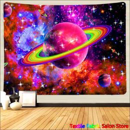 Tapestries Red Tapestry Wall Hanging Room Dorm Curtains Bedroom Home Decor Landscape Cloth Murals R230705