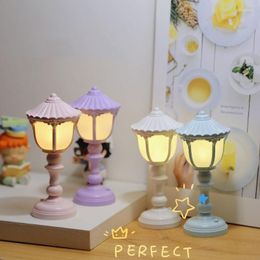 Night Lights LED Desk Lamp Retro Table Battery Light Bedroom Bedside Eye Protection Nightstand Simple Mini Decor