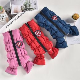 Dog Apparel 10PC/Lot Winter Warm Pet Jumpsuit Tight-fitting Clothes For Small Dogs Coat Jackets Chihuahua Overalls