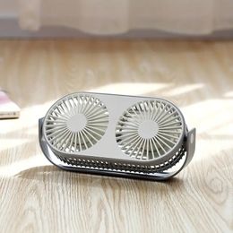 1pc USB Desk Fan, 3 Speeds Portable Personal Desktop Table Fan, Double Head And Double Leaf Fan For Indoor, Bedroom And Home Office Use