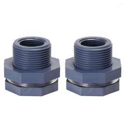 Watering Equipments 2pcs For Aquariums PVC Plastic Rain Barrel Hose Bulkhead Fitting Home 3/4 Inch Water Tank Connector Garden Spigot