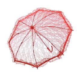 Umbrellas Vintage Lace Floral Umbrella Small Wedding Umbrella For Bride Wedding Gift Kids Stage Performance Decoration Parasol