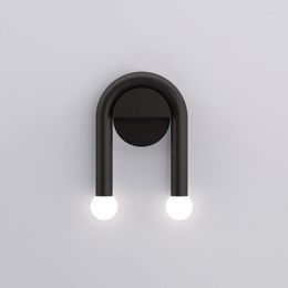 Wall Lamps Simple Art Mounted Lamp Nordic Creative Bedside Loft Bed Home Sconces Decor Mirror Lighting Bathroom Light Fixtures