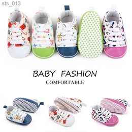 Baby Shoes Newborn Baby Birth Print Flower Pattern Casual Shoes Infant Todder Boy Shoes Anti-Slip Walking Babies Cirb Shoes L230518