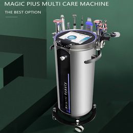 9 in 1 multifunction EMS mesotherapy rf hydro peeling facial ultrasonic skin scrubber oxygen infused spray machine