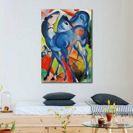 Colorful Abstract Art The Blue Foals Franz Marc Painting Modern Living Room Decor Large