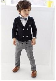Waistcoats 2018 Blazers Jackets for Baby Boys Wedding Suits Kids Clothes Suit Kids Lounge Suit Boys Blazers Suits (2 Pcs) Free Shipping
