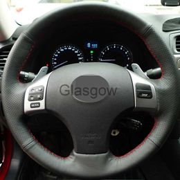 Steering Wheel Covers Handstitched Black Hige Soft Faux Leather Car Steering Wheel Cover For Lexus IS IS250 IS250C IS300 IS350 IS300C IS350C F SPORT x0705